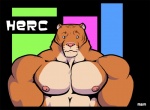 anthro areola big_muscles blue_eyes huge_muscles hyper hyper_muscles male muscular muscular_anthro muscular_male nipples nude solo upper_body purrcules_(artist) archer_(series) purrcules_(character) felid hybrid liger lion mammal pantherine tiger 2011 bust_portrait portrait