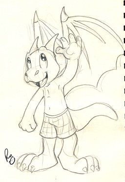 anthro bottomwear clothed clothing gesture glistening glistening_eyes horn male membrane_(anatomy) membranous_wings navel open_mouth open_smile shorts smile solo standing tail topless waving wings young young_anthro young_male pandapaco mythology dragon mythological_creature mythological_scalie scalie 2015 full-length_portrait hi_res monochrome portrait sketch
