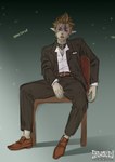 chair clothing facial_hair furniture lips male not_furry solo suit well_dressed lazydez final_fantasy final_fantasy_xiv square_enix stardoge humanoid