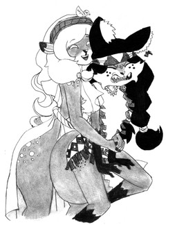angry anthro big_breasts biped breasts cheek_tuft chiton clothing curly_hair duo facial_tuft feet female female_anthro freckles fur hair hug inner_ear_fluff leg_markings markings mole_(marking) poncho poncho_only short_hair small_breasts smile socks_(marking) spots spotted_body spotted_fur tuft efradraws northwind northwind_(efradraws) elafi_(efradraws) shongila_(northwind) canid canine deer fox mammal absurd_res graphite_(artwork) hi_res monochrome sketch traditional_media_(artwork)