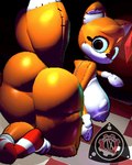 2_tails anthro areola big_areola big_butt biped breasts butt doll female huge_butt looking_at_viewer mostly_nude multi_tail nipples rear_view short_stack simple_background solo stitch_(sewing) tail thick_thighs jxwankel luiske476_(modeler) sega sonic_the_hedgehog_(series) tails_doll animate_inanimate canid canine fox living_doll mammal 3d_(artwork) 4:5 digital_media_(artwork) hi_res watermark