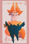 absurd_res ambiguous_gender anthro braixen fluffy fluffy_tail generation_6_pokemon hi_res huge_ears inner_ear_fluff nintendo nude orange_eyes pokemon pokemon_(species) sarifairy solo stick tail thick_thighs tuft