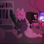 anthro clothing dildo femboy lingerie male plushie sex_toy solo teddy_bear toy daki_woo fzst 1:1 absurd_res hi_res