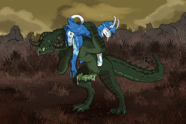 3_toes after_sex after_vaginal animal_genitalia animal_penis anthro anus bodily_fluids butt carrying_another carrying_partner claws cum cum_from_vagina cum_in_vagina cum_inside cum_on_penis death_by_snu_snu dizzy_eyes dripping duo erection feet female fingers fucked_silly fur genital_fluids genitals hair holding_partner hooves horn larger_male leaking_cum looking_back male male/female nude outside penis plant saliva saliva_drip saliva_string size_difference smaller_female smile standing tail teeth toe_claws toes tongue tongue_out unconscious vulva zafara_(artist) fallout microsoft bovid caprine deathclaw goat mammal scalie digital_media_(artwork) hi_res