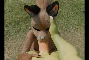 anthro balls belly black_nails blue_eyes blue_nose breasts brown_body brown_nipples claws colored_nails deep_throat duo ears_up eyelashes female first_person_view fur gag genitals grabbing_head grass grass_field green_belly green_body green_penis hand_on_hip inner_ear_fluff looking_at_viewer looking_pleasured male nails nipples oral oral_only oral_penetration outside penetration penis pink_penis plant relaxed_expression sex snout_fuck tail tuft llol23 furromantic_(modeler) remanedur_(modeler) egyptian_mythology middle_eastern_mythology mythology palworld pocketpair terraria terra_(furromantic) witch_doctor_(terraria) anubis_(pal) deity pal_(species) scalie 3d_(artwork) 3d_animation animated digital_media_(artwork) loop short_playtime sound video