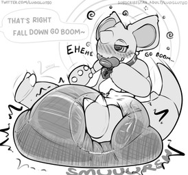 2_toes 4_fingers ambiguous_gender anthro big_ears black_collar blush blush_lines claws clothed clothing collar collar_tag dialogue diaper excessive_feces feces feet female female/ambiguous finger_claws fingers half-closed_eyes head_horn heart_collar_tag heart_eyes heart_symbol horn hyper hyper_feces hyper_soiling hypnosis laugh lock_symbol mind_control motion_lines multicolored_body narrowed_eyes object_in_mouth offscreen_character pacifier pacifier_in_mouth pooping ringed_eyes simple_background smile soiled_diaper soiling soiling_diaper solo sound_effects speech_bubble spiked_tail spikes spikes_(anatomy) spiral tail text three-quarter_view tilde_after_text toe_claws toes unclean_diaper used_diaper using_diaper wearing_diaper white_background white_claws ludis-luteo nintendo pokemon yuukari generation_1_pokemon nidoqueen pokemon_(species) 2024 absurd_res english_text full-length_portrait greyscale hi_res monochrome portrait signature url