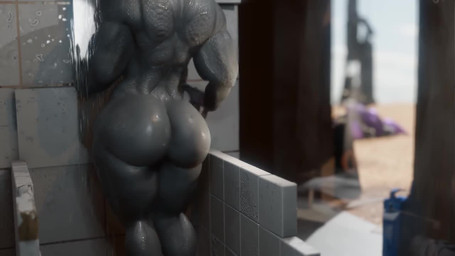 anthro big_butt butt faceless_character faceless_male ghost_vehicle_(halo) grey_body male muscular muscular_anthro muscular_male nude rear_view sand shower shower_half_wall_partition solo vehicle morethreedee halo_(series) microsoft xbox_game_studios alien sangheili 16:9 2020 3d_(artwork) 3d_animation animated digital_media_(artwork) no_sound short_playtime video widescreen