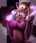 anthro blonde_hair chest_tuft clock female hair magic magic_user pocketwatch purple_eyes solo tuft watch purplelemons ailurid mammal red_panda 2019 digital_media_(artwork) hi_res shaded