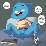 absurd_res anus balls blue_fur dialog english_text feline fur gumball_watterson hi_res inviting jerseydevil male mammal penis presenting solo spreading text the_amazing_world_of_gumball uncut
Rating: Explicit
Score: 3
User: Esme_Belles
Date: March 11, 2014