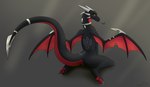 6_horns anthro blade butt female horn multi_horn rear_view solo tail tail_blade tattoo weapon_tail wings apollyondragon activision european_mythology mythology spyro_the_dragon cynder dragon mythological_creature mythological_scalie scalie western_dragon 2023 digital_drawing_(artwork) digital_media_(artwork) hi_res signature