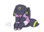 baby bodily_fluids clothed clothing desperation diaper embarrassed female fur genital_fluids omorashi padded padding urine watersports wearing_diaper young hangyakuneko nintendo pokemon eeveelution generation_2_pokemon pokemon_(species) umbreon sketch