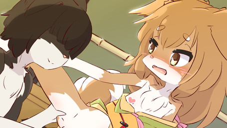 anthro convenient_censorship duo faceless_character faceless_male female fingering fingers genitals inside loli male male/female nipples open_mouth shota vulva young young_anthro aogitsune_jitto canid canine canis domestic_cat domestic_dog felid feline felis mammal 16:9 2020 animated animated_png censored loop widescreen