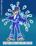 4_fingers 4_toes ambiguous_gender anthro feet fingers gradient_background simple_background solo text toes flashquatsch nintendo pokemon avian generation_9_pokemon pokemon_(species) quaquaval hi_res impact_(font) meme watermark