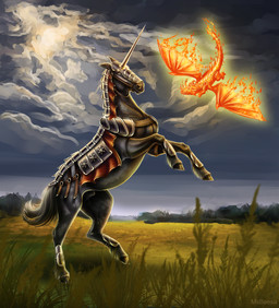 ambiguous_feral ambiguous_gender anatomically_correct anatomically_correct_genitalia animal_genitalia armor attached_sheath barely_visible_genitalia barely_visible_sheath bridle cloud detailed_background duo feral field fully_sheathed fur genitals grass grey_body grey_fur grey_tail hooves horn knight legs_up male male_feral metal nature nature_background on_hind_legs outside plant pupils quadruped raised_tail sheath sky skyscape tail text unguligrade warrior beesa mythology dragon equid equine mammal mythological_creature mythological_equine mythological_scalie scalie unicorn 2021 artist_name digital_media_(artwork) digital_painting_(artwork) hi_res painting_(artwork) signature