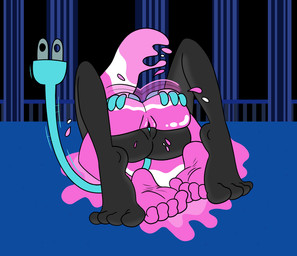 barefoot butt duo feet female female/female from_behind_position from_front_position genitals grinding holding_butt humping lying machine mating_press missionary_position nude on_back passionate pink_body rear_view sex soles toes tribadism vaginal vulva water mepwep deltarune undertale_(series) miss_mizzle tasque_manager darkner elemental_creature elemental_humanoid felid feline humanoid mammal mizzle_(deltarune) robot water_creature