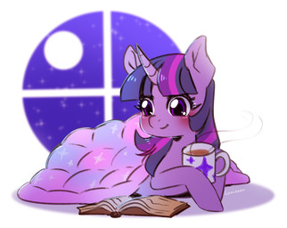 bedding beverage blanket blush book coffee container cup female feral horn moon mug night simple_background solo lumeiren friendship_is_magic hasbro my_little_pony mythology twilight_sparkle_(mlp) equid equine mammal mythological_creature mythological_equine unicorn hi_res