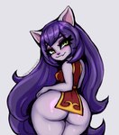 big_butt butt clothed clothing female hair looking_at_viewer purple_hair rear_view simple_background smile snaggle_tooth solo white_background wide_hips twistingtoxic league_of_legends riot_games tencent lulu_(lol) humanoid yordle 2023 digital_media_(artwork)