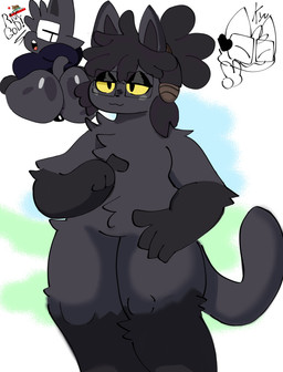 anthro anus butt clothing eyewear glasses hair legwear male male/male overweight slightly_chubby slightly_chubby_male thigh_highs christmeow fallout microsoft domestic_cat felid feline felis humanoid mammal absurd_res hi_res