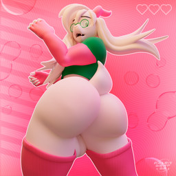 anthro balls big_butt butt clothing eyewear femboy fur genitals glasses hair horn huge_butt male solo tail white_body white_fur melongoat3d deltarune undertale_(series) ralsei bovid caprine goat mammal 1:1 3d_(artwork) absurd_res digital_media_(artwork) hi_res