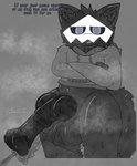 animal_genitalia animal_penis balls big_balls big_butt big_penis bodily_fluids bone bottomless butt clothed clothing crossed_arms cum equine_genitalia equine_penis excessive_cum excessive_genital_fluids flared_penis genital_fluids genitals glistening glistening_body glistening_skin hoodie hoodie_only hybrid_genitalia hybrid_penis knot knotted_equine_penis knotted_penis looking_at_viewer male mask musk musk_clouds penis skull skull_mask solo topwear topwear_only vein veiny_penis wet shotaro080809 changed_(video_game) lin_(changed) hi_res