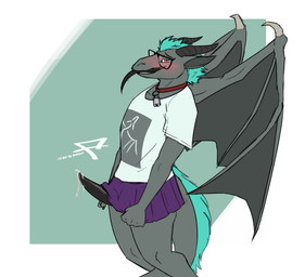 anthro blush bodily_fluids border bottomwear claws clothed clothing collar crossdressing cum cum_on_penis ejaculation erection eyewear femboy genital_fluids genitals glasses half-closed_eyes hands-free horn lock long_tongue looking_at_viewer male membrane_(anatomy) membranous_wings narrowed_eyes open_mouth orgasm padlocked_collar penis saliva shirt simple_background skirt solo tail tail_between_legs tongue tongue_out topwear white_border wings kavaeric mythology jbddragon dragon mammal mythological_creature mythological_scalie scalie 2016 absurd_res digital_media_(artwork) hi_res