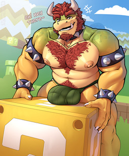 ?_block anthro areola armband barazoku beard belly biceps big_bulge big_muscles body_hair bracelet bulge chest_hair claws clothed clothing collar day deltoids detailed_bulge eyebrows facial_hair hair happy_trail horn huge_bulge huge_muscles jewelry jockstrap jockstrap_only looking_at_viewer male musclegut muscular muscular_anthro muscular_male navel nipples non-mammal_nipples outside pecs pubes seductive smile solo spiked_armband spiked_bracelet spiked_collar spikes standing talking_to_viewer teeth text thick_arms thick_thighs topless topless_anthro topless_male underwear underwear_only oraderg bowser_day mario_bros nintendo bowser koopa scalie 2025 alternate_version_at_paywall english_text hi_res
