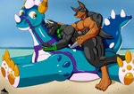 anthro duo inflatable knife male male/male male_penetrated male_penetrating male_penetrating_male penetration popping puncture sex dobie-ace canid canine canis dobermann domestic_dog german_shepherd herding_dog mammal pastoral_dog pinscher absurd_res hi_res