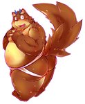 anthro balls belly blush clothing genitals jockstrap kemono male overweight overweight_anthro overweight_male simple_background solo underwear white_background chiro_(artist) incubus! ink_incuberia mammal 2013