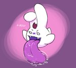 bodily_fluids drooling hair male purple_hair saliva saliva_on_tongue solo text tongue tongue_out white_body white_eyes jovi_cap mario_bros nintendo jovi_cap_(oc) boo_(mario) ghost lagomorph leporid mammal rabbit spirit waddling_head hi_res