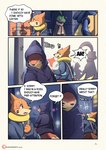 absurd_res blue_eyes blush bodily_fluids buizel city clothing comic detailed_background dialogue dragonite duo electronics english_text fin fluffy generation_1_pokemon generation_3_pokemon generation_4_pokemon grovyle hi_res hoodie lucario neil_(risenpaw) ness_(risenpaw) nintendo orange_body panel_skew phone pokemon pokemon_(species) risenpaw scarf smile sweat text topwear url