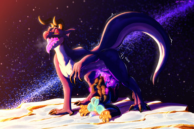 animal_genitalia anthro anthro_on_feral anthro_penetrated anus balls bestiality big_balls big_penis blush bodily_fluids butt claws cum cum_in_mouth cum_inside dripping duo erection fellatio feral feral_penetrating feral_penetrating_anthro genital_fluids genital_slit genitals glowing glowing_eyes glowing_genitalia glowing_markings holding_balls horn leaking_precum looking_pleasured male male/male male_penetrated male_penetrating male_penetrating_male markings nude open_mouth oral oral_penetration penetration penile penis precum precum_drip precum_on_penis presenting presenting_anus presenting_hindquarters presenting_penis saliva saliva_on_face saliva_on_tongue servicing_from_below sex sheath simple_background sitting smile space tail text tongue tongue_out zipper_7z mythology nami_(zipper_7z) wyrm_(character) dragon mythological_creature mythological_scalie scalie 3:2 digital_media_(artwork) hi_res