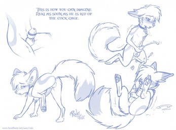 all_fours anthro anus backsack balls biped blush bodily_fluids butt chastity_cage chastity_device collar cum erection eyes_closed fur genital_fluids genitals legs_up lock looking_back lying male masturbation nude on_back over_sheath_chastity_cage padlock penile penile_masturbation penis pent_up raised_tail sheath_chastity_cage simple_background solo tail text rukifox ruki_(rukifox) canid canine fennec_fox fox hybrid mammal true_fox 2016 digital_media_(artwork) english_text url