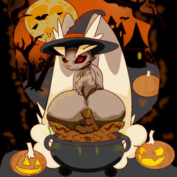 ambiguous_gender anthro brown_body brown_fur buried buried_in_feces cauldron clothing duo eyelashes feces female feral food forest frown fruit fur hat haunted_house headgear headwear holidays jack-o'-lantern looking_at_viewer looking_back moon plant pooping pooping_on_another pumpkin questionable_consent red_eyes scatplay sky smile tail tree witch_hat lust_angelo halloween nintendo pokemon stinkachu_(lust_angelo) tulip_(kitokito) avian bird generation_1_pokemon generation_4_pokemon lopunny pikachu pokemon_(species) 1:1