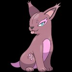 ambiguous_gender brown_body brown_fur feral fur looking_at_viewer pink_body pink_fur simple_background solo tongue tongue_out reallydarkandwindie fakemon careck felid mammal 1:1 alpha_channel hi_res