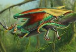 claws fangs female feral horn looking_at_viewer lying membrane_(anatomy) membranous_wings nude smile solo tail teeth wings drangir european_mythology mythology wings_of_fire dragon mythological_creature mythological_scalie rainwing_(wof) scalie western_dragon hi_res