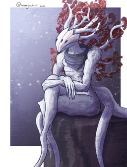 crossed_legs female kerchief leaf looking_away multi_eye muscular muscular_female plant roots simple_background sitting solo tree white_body warjenkins endless_space_2 elemental_creature elemental_humanoid flora_fauna humanoid plant_humanoid treant tree_humanoid unfallen 2025 absurd_res colored digital_media_(artwork) hi_res signature