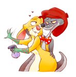 anthro blush bow_tie cleaning clothing duo hat headgear headwear heart_symbol male male/male 4pcsset disney winnie_the_pooh_(franchise) rabbit_(winnie_the_pooh) stan_the_woozle lagomorph leporid mammal rabbit woozle hi_res