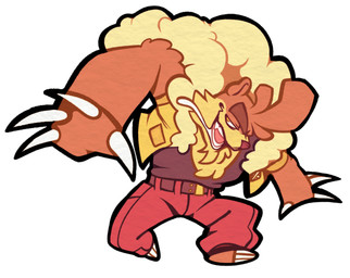 3_claws 3_toes 4_claws 4_fingers anthro barefoot belt belt_buckle bodily_fluids bottomwear brown_belt brown_clothing brown_eyebrows brown_nose brown_shirt brown_topwear buckle cheek_tuft claws clothed clothing countershading eyebrows facial_tuft feet fingers fur hair jacket male open_clothing open_jacket open_topwear orange_body orange_ears orange_fur orange_hair pants red_bottomwear red_clothing red_pants saliva shirt solo teeth toes topwear tuft white_claws yellow_body yellow_clothing yellow_countershading yellow_fur yellow_jacket_(clothing) yellow_topwear toxicsoul77 bear mammal 2020 absurd_res character_request hi_res