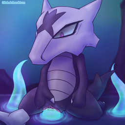 animated_gif belly bodily_fluids bone female female_penetrated feral genital_fluids genitals looking_down penetration portal sex solo tail tentacle_in_vagina tentacle_penetration tentacle_sex tentacles vaginal vaginal_fluids vaginal_penetration vulva blubluumon nintendo pokemon alolan_form alolan_marowak generation_7_pokemon pokemon_(species) regional_form_(pokemon) 1:1 2d_animation animated short_playtime