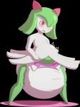 ambiguous_gender belly big_belly blush clothed clothing diaper featureless_feet feet heart_eyes heart_symbol navel not_furry simple_background solo transparent_background wearing_diaper weewizzylizzy nintendo pokemon generation_3_pokemon humanoid kirlia pokemon_(species) alpha_channel hi_res