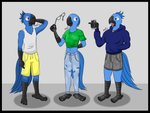 anthro beak black_border blue_body blue_feathers border cellphone clothing electronics feathers female group hoodie male phone simple_background smartphone topwear young darkmaro_(artist) blue_sky_studios rio_(series) bia_(rio) carla_(rio) tiago_(rio) avian bird humanoid macaw neotropical_parrot parrot spix's_macaw true_parrot 2020 4:3 digital_media_(artwork) brother_(lore) brother_and_sister_(lore) sibling_(lore) sister_(lore) sisters_(lore)