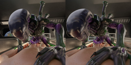 anthro anthro_focus biped black_body bodily_fluids dominant dripping duo erection first_person_view genital_fluids genital_focus genitals glistening glistening_body glistening_skin hand_on_chest horror_(theme) human_on_anthro human_pov humanoid_genitalia humanoid_penis imminent_anal imminent_sex interspecies larger_dom looking_at_another looking_at_partner looking_at_viewer lying male male/male male_dominating_male male_on_anthro male_on_human male_pov messy nude on_back penile penis precum size_difference smile space spacecraft submissive submissive_male sweat tail teeth vehicle aureuswolf xenomaker_(modeler) alien_(franchise) alien human humanoid mammal xenomorph 2025 2:1 3d_(artwork) absurd_res blender_(artwork) blender_cycles_(artwork) digital_media_(artwork) hi_res side_by_side_stereogram stereogram widescreen