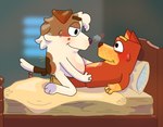 aged_up anthro duo male male/male pregnant pregnant_anthro pregnant_male bluey_(series) jack_russell_(bluey) rusty_(bluey)