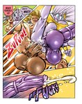 absurd_res anal anal_penetration animal_genitalia animal_penis anthro anus balls bengus_(goudadunn) big_balls big_breasts big_penis blonde_hair bodily_fluids bottomless bra breasts clothed clothing comic cum cum_while_penetrated cumshot dialogue duo ejaculation elysabith_(elysabith_maxima) english_text equid equine equine_genitalia equine_penis erection exclamation_point eyes_closed genital_fluids genitals goudadunn gynomorph gynomorph/herm hair herm hi_res horn huge_balls huge_breasts huge_penis human hyper hyper_genitalia hyper_penis intersex intersex/intersex interspecies mammal muscular muscular_human muscular_intersex mythological_creature mythological_equine mythology nude onomatopoeia open_mouth penetration penis premature_ejaculation profanity purple_body purple_eyes pussy red_eyes sex sound_effects speech_bubble sports_bra tan_body tan_skin text underwear unicorn vein veiny_penis white_hair wide_eyed