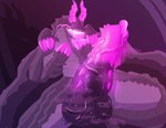 anthro big_penis bioluminescence genitals glowing male penis solo lighthouseheat capcom monster_hunter gore_magala hi_res