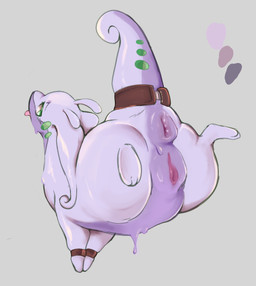 antennae_(anatomy) anthro anus bedroom_eyes big_butt bodily_fluids bound butt cuff_(restraint) eyelashes feet female female_feral feral genitals green_eyes handcuffs metal_cuffs narrowed_eyes nude overweight overweight_anthro plump_labia pubic_mound puffy_anus purple_body raised_tail rear_focus restraints seductive solo sweat tail tail_anus thick_thighs three-quarter_view tongue tongue_out vulva jakku_achoo nervous_bushytail mythology nintendo pokemon dragon generation_6_pokemon goo_creature goodra mythological_creature mythological_scalie pokemon_(species) scalie absurd_res hi_res
