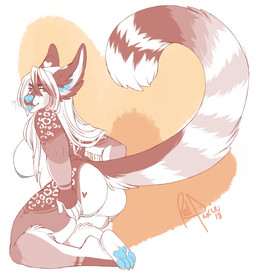 anthro big_breasts biped breasts butt curvy_figure female genitals heart_symbol kneeling looking_at_viewer nipples slightly_chubby smile solo spread_butt spreading tongue tongue_out voluptuous vulva redpixie canid canine mammal hi_res