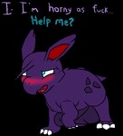 aroused balls blue_text blush genitals heavy_blush looking_pleasured penis profanity purple_text question_mark simple_background text transparent_background bloatable nintendo pokemon zephyr_(bloatable) generation_1_pokemon nidoran nidoran♂ pokemon_(species) alpha_channel english_text