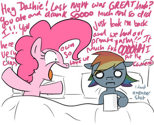 after_sex bed blue_body blue_fur duo female feral fur furniture hair multicolored_hair on_bed pillow pink_body pink_fur rainbow_hair simple_background text text_background under_covers wall_of_text white_background shoutingisfun friendship_is_magic hasbro my_little_pony pinkie_pie_(mlp) rainbow_dash_(mlp) earth_pony equid equine horse mammal pony english_text