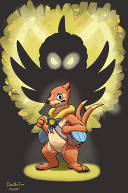 ambiguous_gender anthro badge countershading dipstick_tail duo explorer_badge eye_spots feral fin fur glowing glowing_eyes glowing_silhouette looking_at_viewer male markings orange_body orange_fur plantigrade silhouette silhouetted_body standing tail tail_markings tan_body tan_fur yellow_eyes doesnotexist nintendo pokemon pokemon_mystery_dungeon spike_chunsoft buice_(doesnotexist) buizel generation_4_pokemon generation_5_pokemon pokemon_(species) rufflet 2025 dated digital_media_(artwork) hi_res signature
